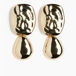 H&M Shiny Gold Drop Earrings New